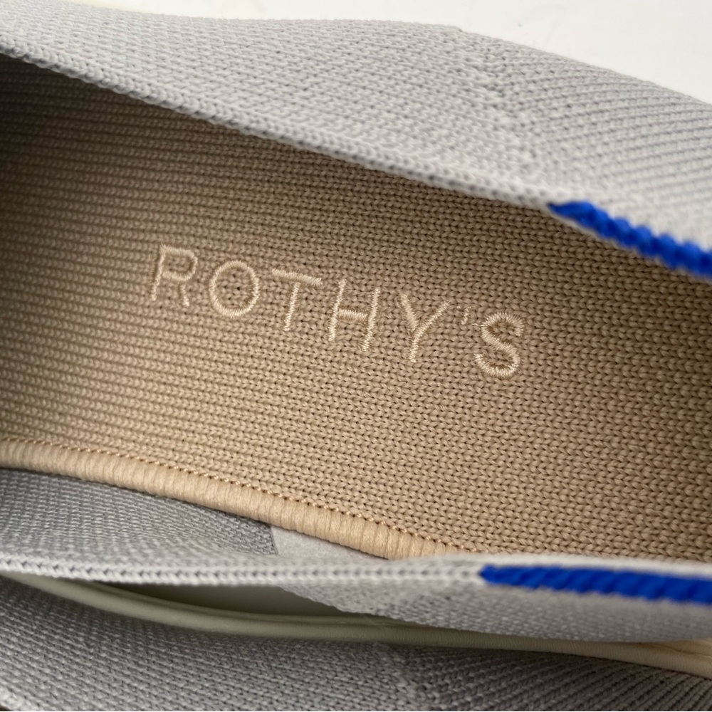 Rothy’s The Original Slip On Sneakers Shoes Womens Size 9 Grey - Picture 5 of 12